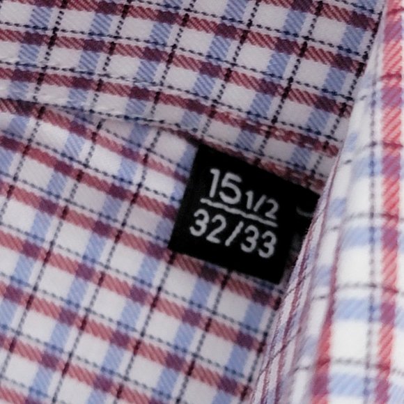 New Hugo Boss Mens Small Check Shirt Button Down Long Sleeve Sharp Fit 15.5 32/3 - Picture 4 of 13